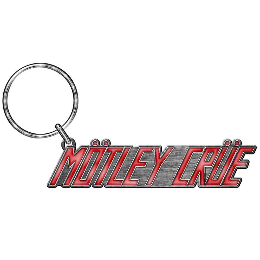 Motley Crue - Logo Sleutelhanger - Zilverkleurig/Rood